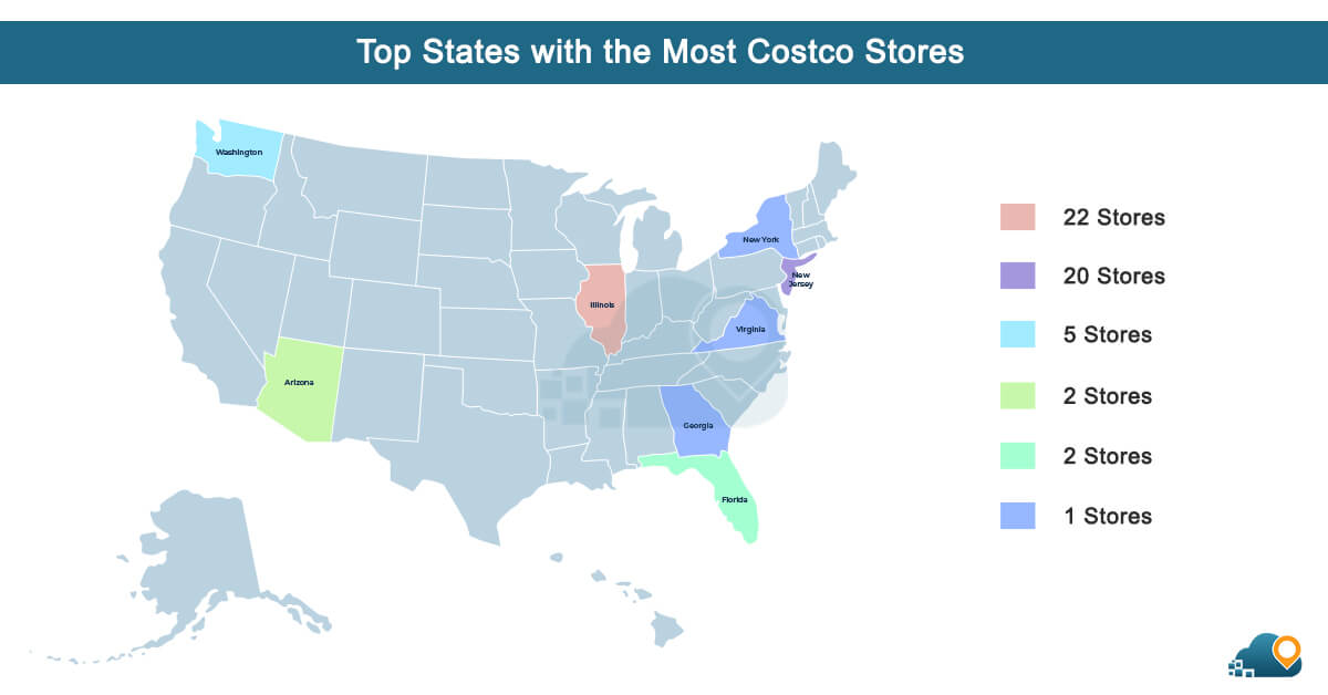Top States with the Most Costco Stores