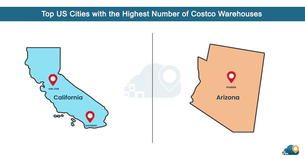 Top US Cities with the Highest Number of Costco Warehouses